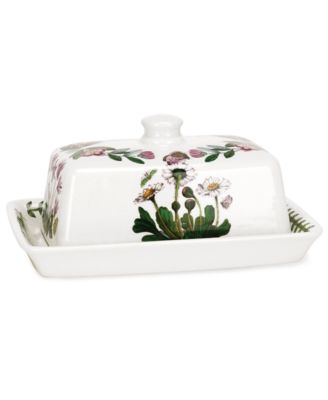 Portmeirion - "Botanic Garden" Covered Butter Dish with Knob Top