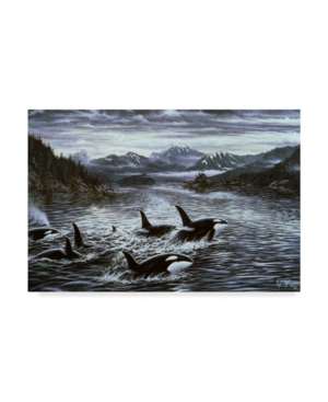 Trademark Global Jeff Tift 'killer Whales' Canvas Art In Multi