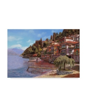 Trademark Global Guido Borelli 'varenna On Lake Como' Canvas Art - 12" X 19" In Multi