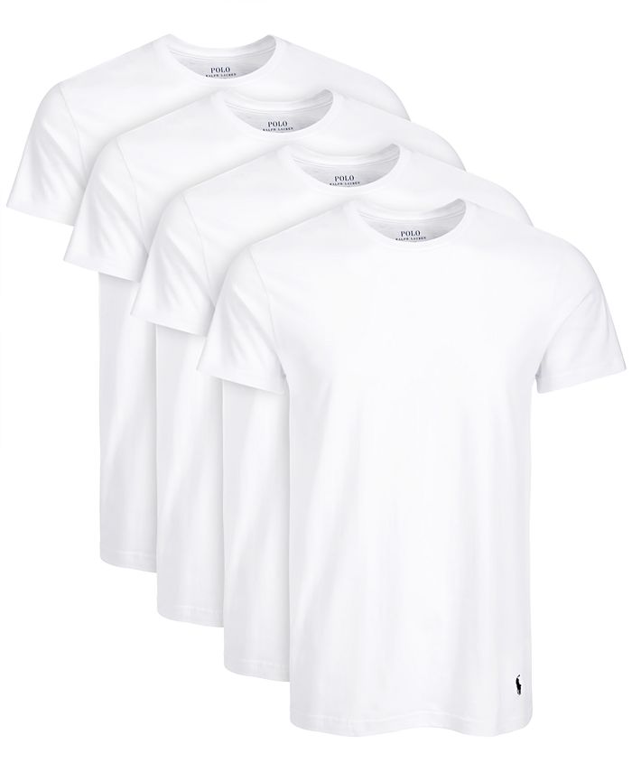 Polo Ralph Lauren Men's 4-Pk. Cotton Crewneck T-Shirts - Macy's