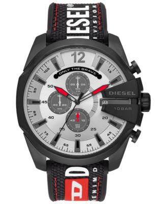 diesel black silicone watch