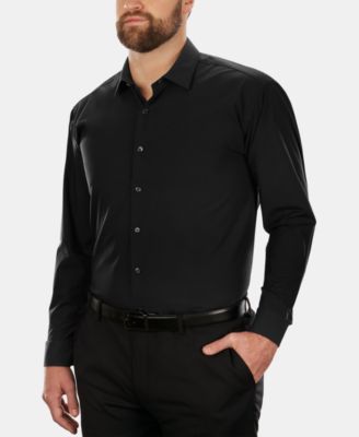 big and tall mens black dress shirt