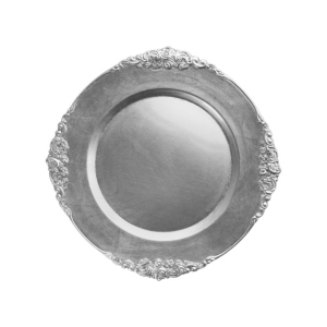 American Atelier Silver Set Of 4 13in Leaf Chargers In Silver