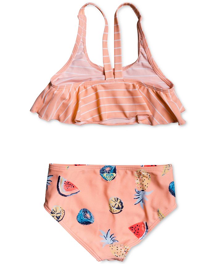 Roxy Little Girls 2-Pc. Splashing You flutter Swimsuit - Macy's