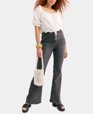 Free People Robin CRVY High Rise Flare Jeans Macy's