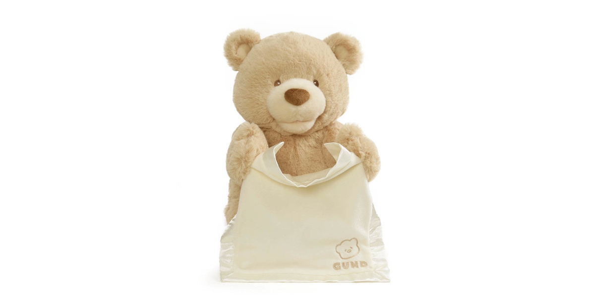 Shop Gund Baby Boys Or Girls Animated Peek-a-boo Bear Plush Toy In Tan