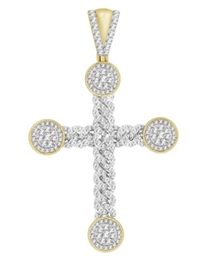 Macy's Men's Diamond (2-3/4 Ct.t.w.) Cross Pendant In 10k Yellow Gold