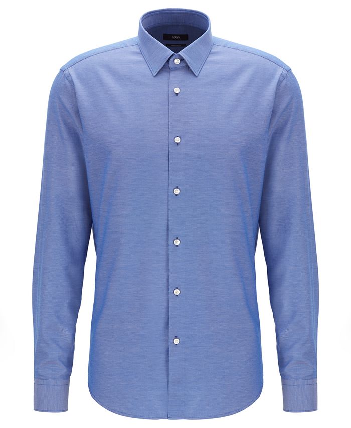 Hugo Boss BOSS Men's Eliott Regular-Fit Cotton Shirt - Macy's