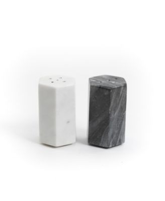 marble salt and pepper shakers