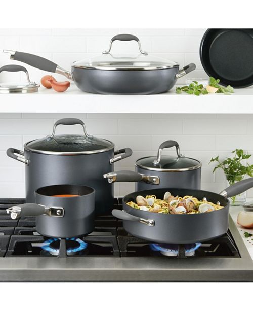 Anolon Advanced Home HardAnodized Nonstick 11Pc. Cookware Set & Reviews Cookware Kitchen