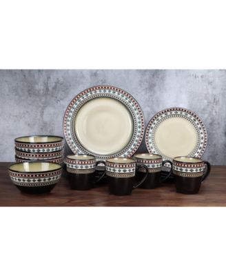 16 Piece Glazed Dinnerware