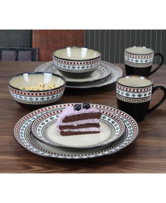 16 Piece Glazed Dinnerware