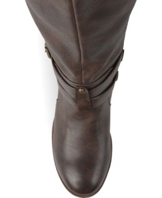Women's Bite Wide Calf Knee High Buckle Boots