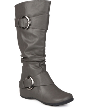 Journee Collection Journee Women's Extra Wide Calf Paris Boot In Grey
