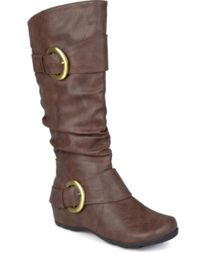 Journee Collection Journee Women's Extra Wide Calf Paris Boot In Brown
