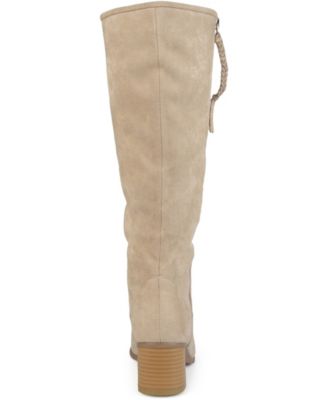 Women's Sanora Wide Calf Stacked Heel Mid Shaft Boots