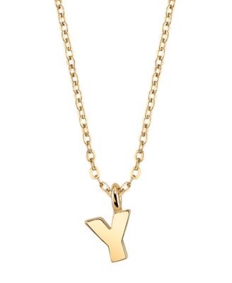 Gold-Tone Initial Necklace 20"