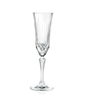 Lorren Home Trends Rcr Adagio Crystal Champagne Glass Set of 6 - Macy's