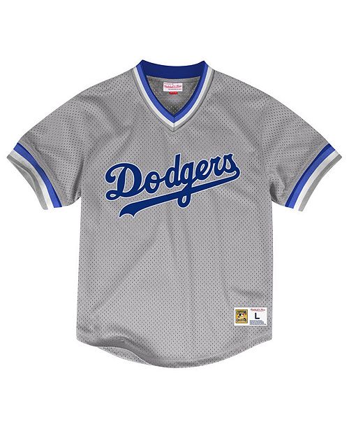Mitchell Ness Men S Los Angeles Dodgers Mesh V Neck Jersey