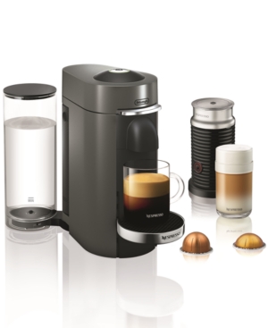 Nespresso by De'Longhi Vertuo Plus Deluxe Coffee & Espresso Maker with Aerocinno Frother