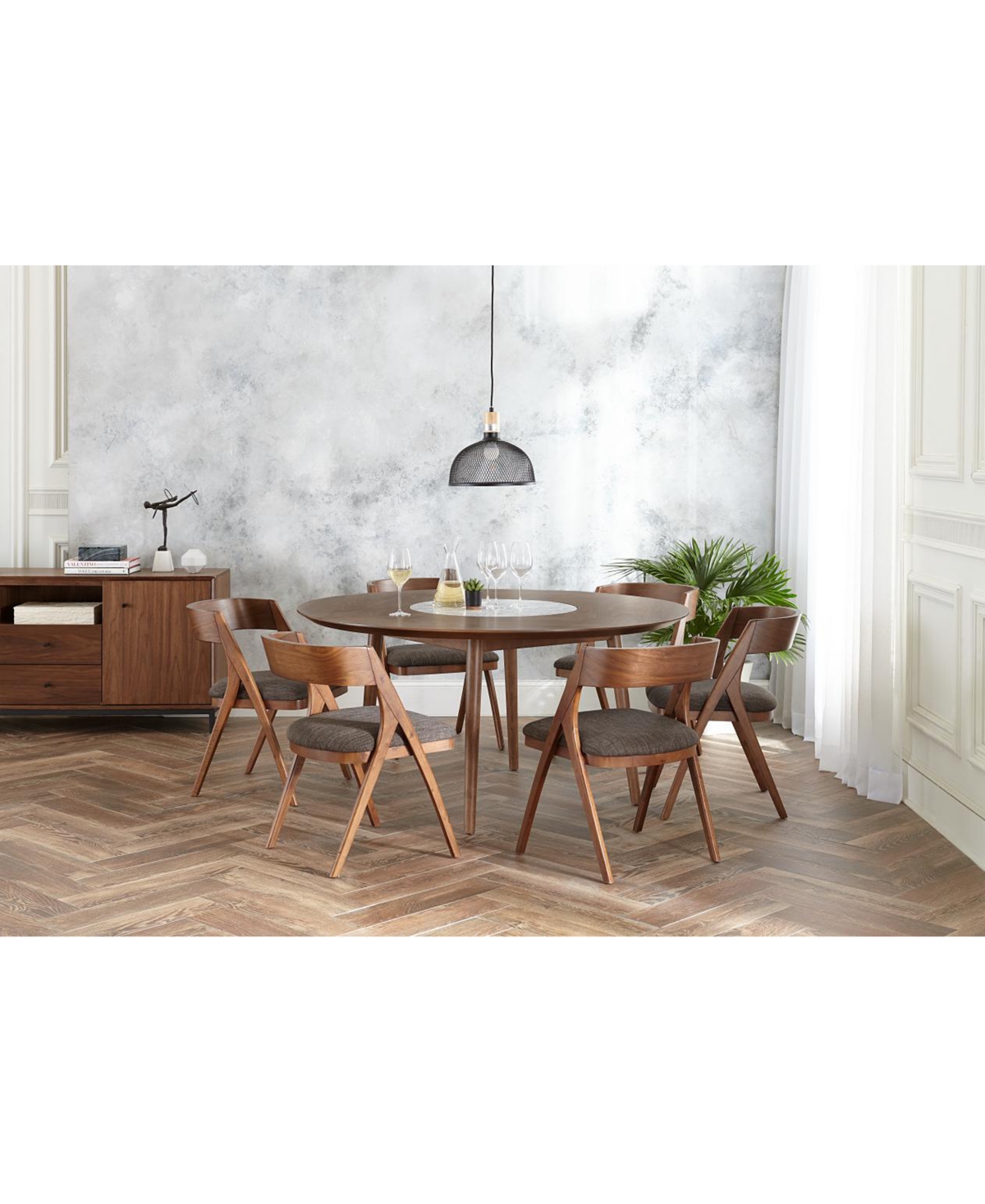 Oslo Dining Furniture, 5-Pc. Set (Lazy Susan Table & 4 Side Chairs), Created for Macy's