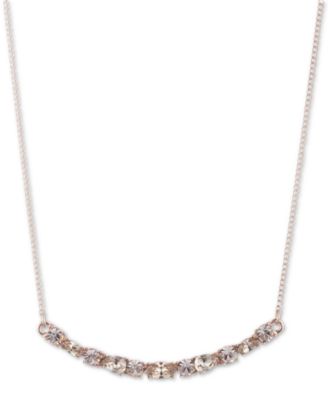 Givenchy - Crystal Curved Bar Pendant Necklace