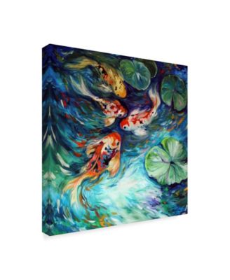 Marcia Baldwin 'Dancing Colors Koi' Canvas Art - 18" x 18"