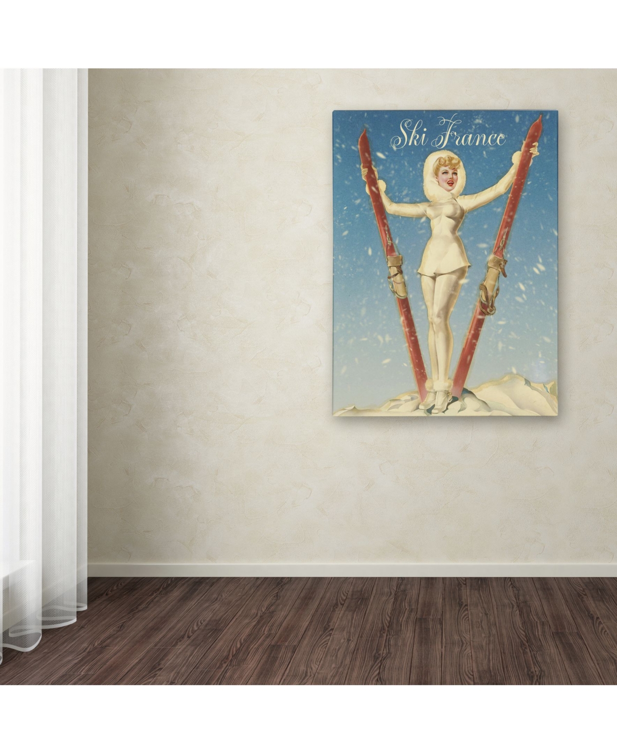 Vintage Apple Collection 'Ski France Glam' Canvas Art -