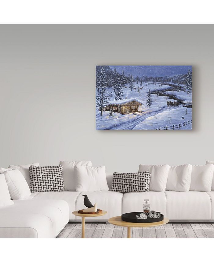 Trademark Global Jeff Tift 'Winter Cabin' Canvas Art - 22