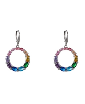 image of Nina Rainbow Frontal Medium Hoop Earrings