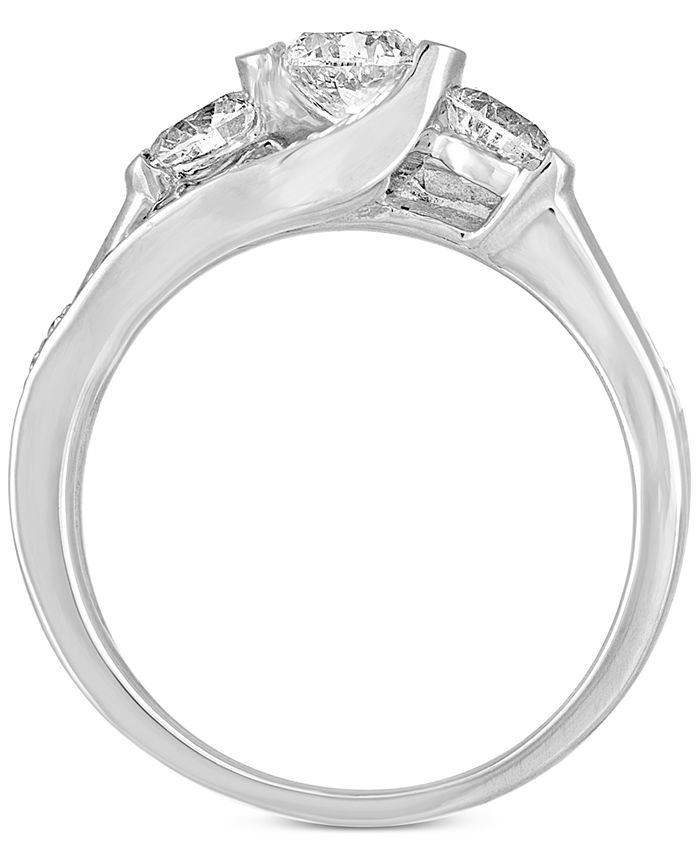 Macy's Diamond Bridal Ring (11/4 ct. t.w.) in 14k White Gold Macy's