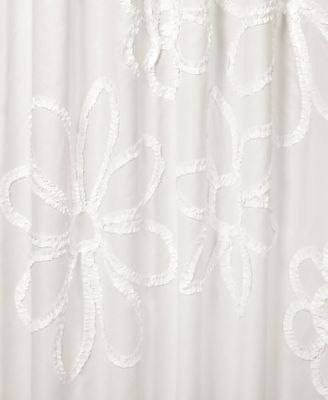 Ruffle Flower Shower Curtain, 72" x 72"