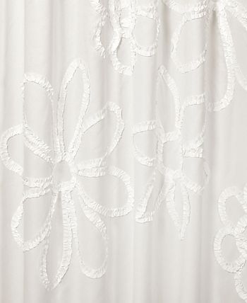 Lush Décor - Ruffle Flower 72" x 72" Shower Curtain