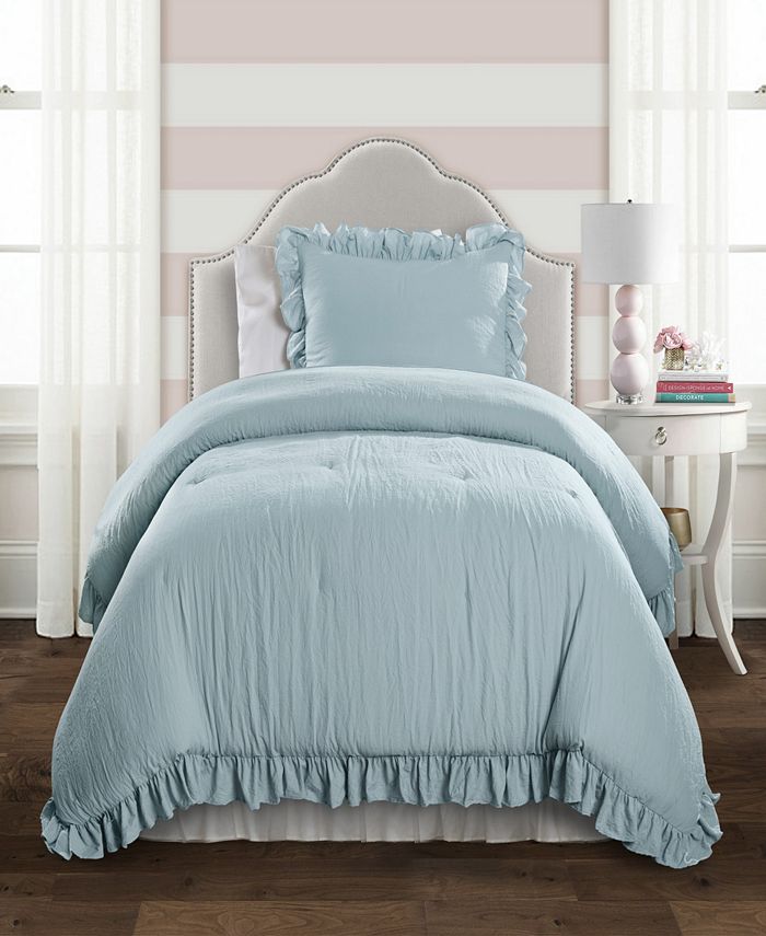 TG. King) Lush Decor Reyna Comforter Lake Blue - Set da 3 pezzi, con