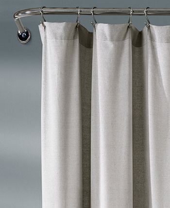 Lush Décor - Linen Button 72" x 72" Shower Curtain