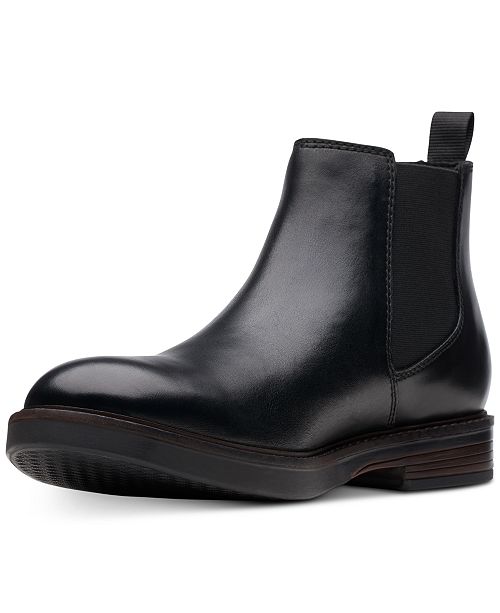 clarks paulson up black leather