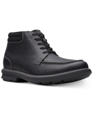 black leather casual boots