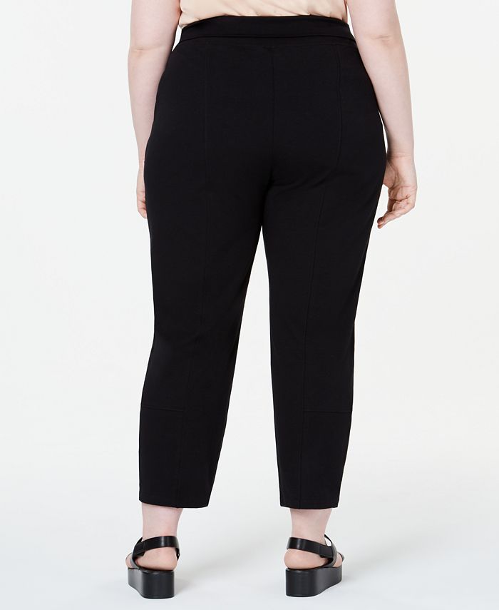 Eileen Fisher Plus Size Organic Pull-On Pants - Macy's