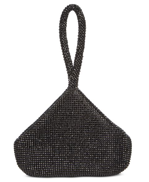 Сумка I.N.C. International Concepts Doris Sparkle Mesh Pouch, цвет: Чёрный / Серебряный