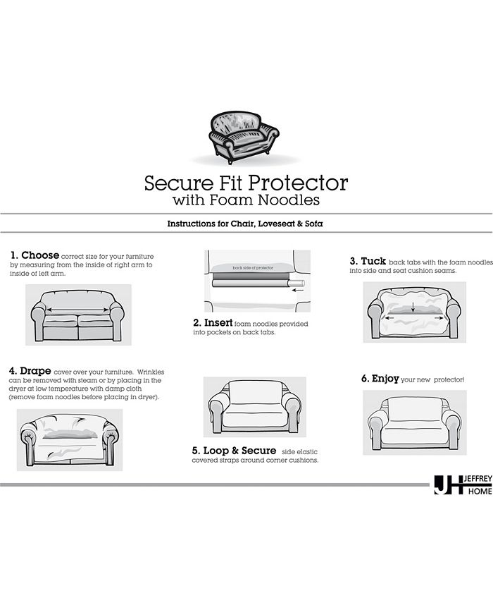 P/Kaufmann Home - Innovative Textile Solutions Belmont Leaf Secure Fit XL Sofa Furniture Cover Slipcover
