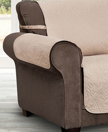 P/Kaufmann Home - Innovative Textile Solutions Belmont Leaf Secure Fit Sofa Furniture Cover Slipcover