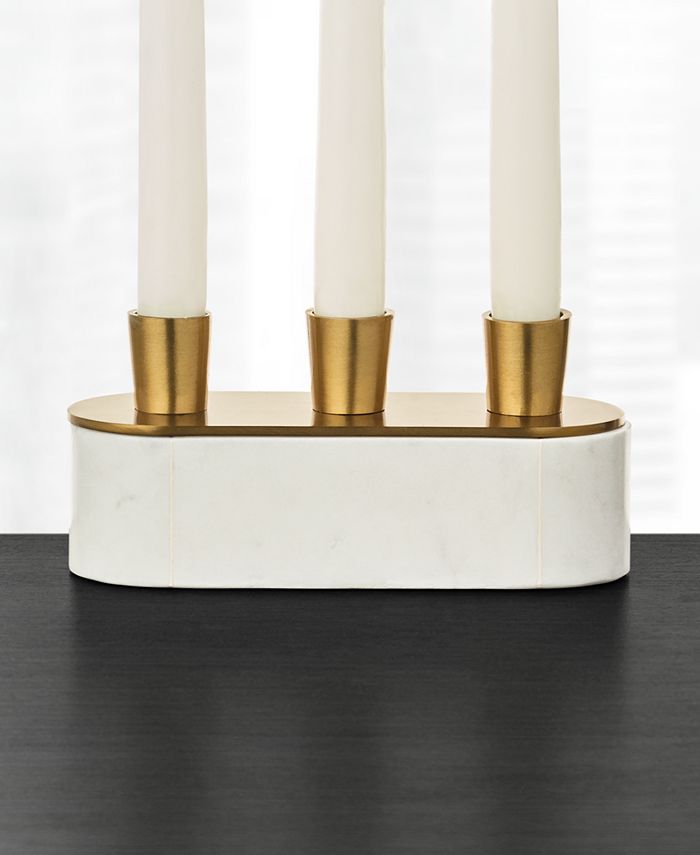 Hotel Collection CLOSEOUT! Marble Candle Holder, Created for Macy's