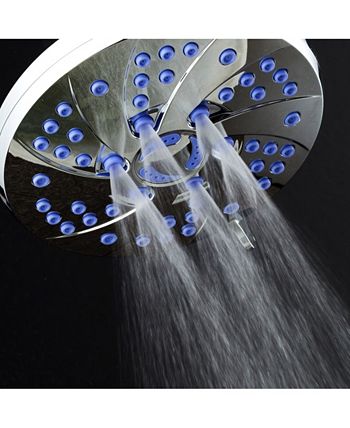 Aquadance - Antimicrobial/Anti-Clog 6-inch 6-Setting Rainfall Showerhead