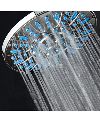 Aquadance - Antimicrobial/Anti-Clog 7-inch 6-Setting Rainfall Showerhead