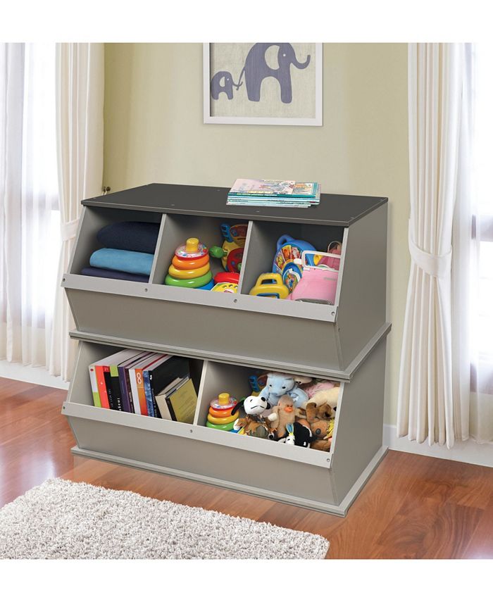 Badger Basket Three Bins Stackable Toys Storage Cubby Macy's