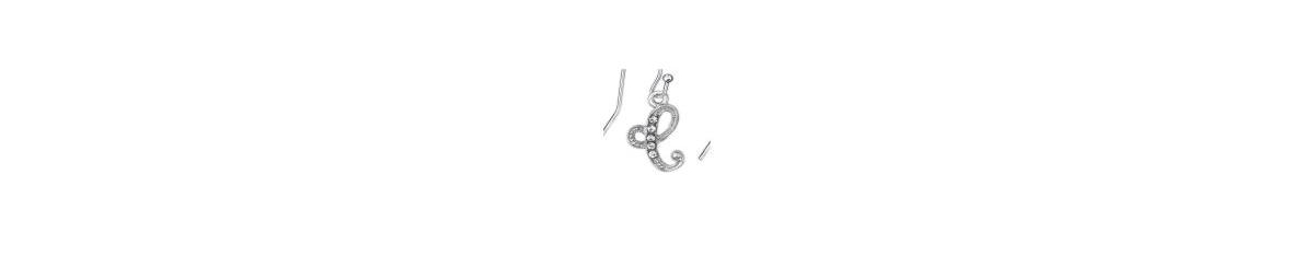Shop 2028 Silver Tone Crystal Initial Wire Earring In White