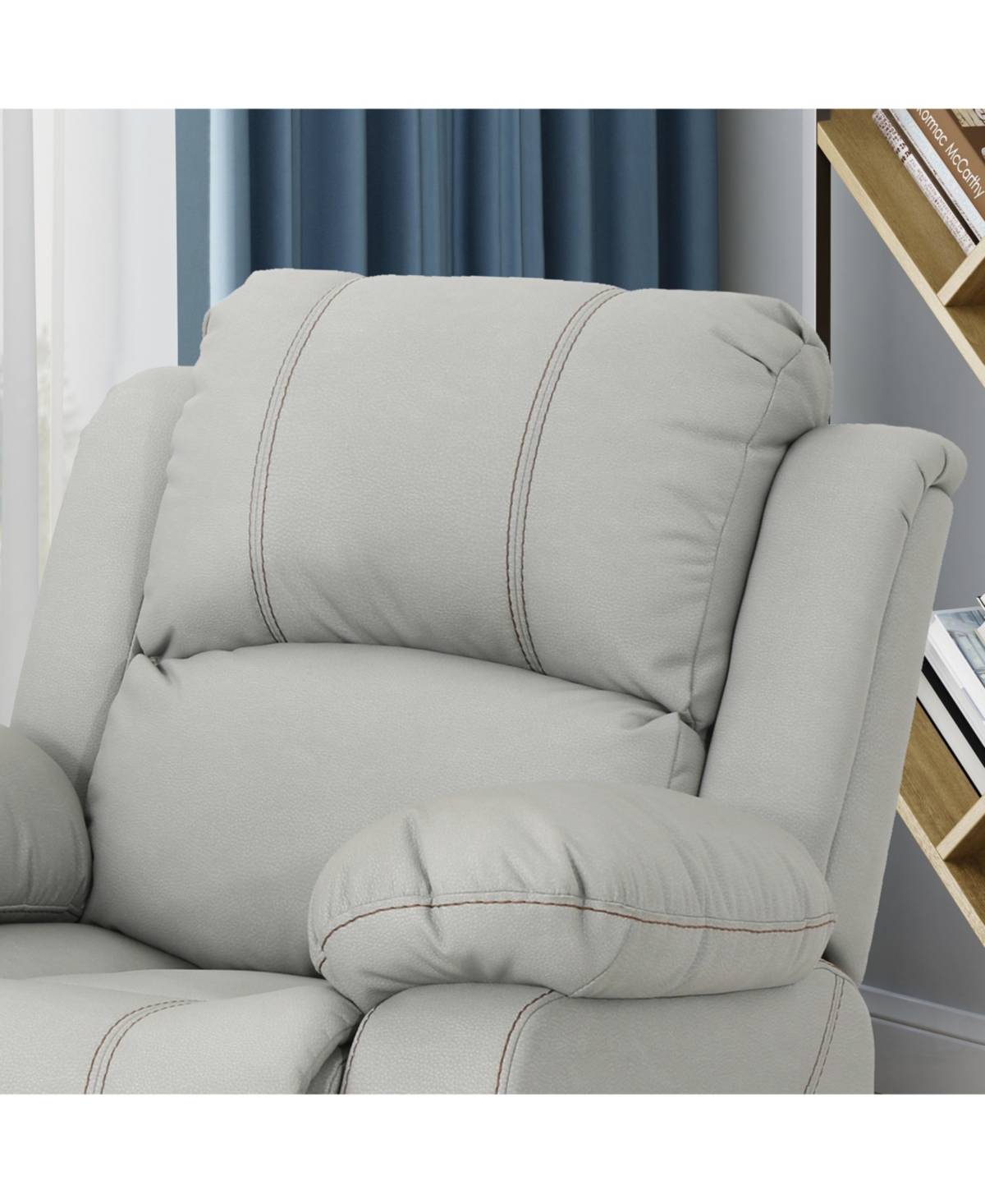 Noble House Alianna Recliner In Light Grey
