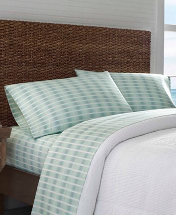 Tommy Bahama Home - Off The Grid Castaway Green Sheet Set, King