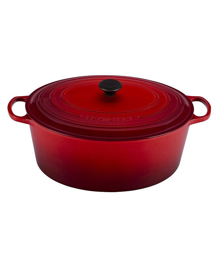 Le Creuset Signature 15.5 Quart Oval Enameled Cast Iron Dutch Oven - Flame