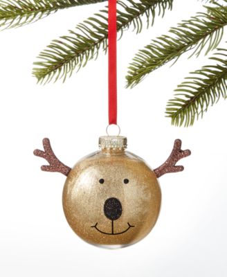 Holiday Lane - Make Merry Reindeer with Antlers Ornament
